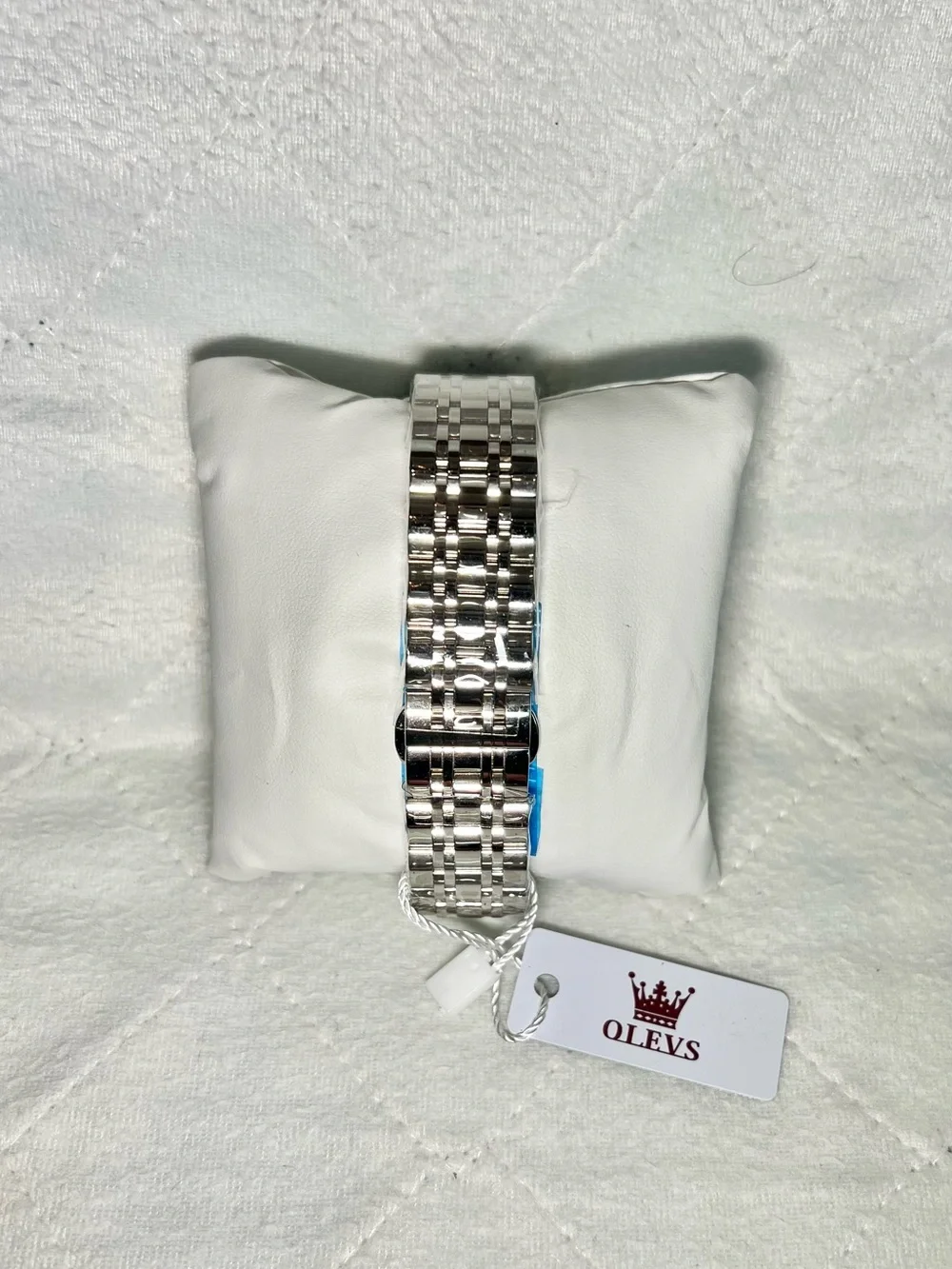 Olevs Men’s Silver Stainless Steel Quartz Watch - White Dial